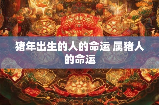 猪年出生的人的命运 属猪人的命运