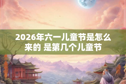 2026年六一儿童节是怎么来的 是第几个儿童节
