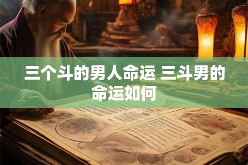 三个斗的男人命运 三斗男的命运如何