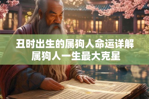丑时出生的属狗人命运详解 属狗人一生最大克星 丑时出生的属狗人命运详解 属狗人一生最大克星