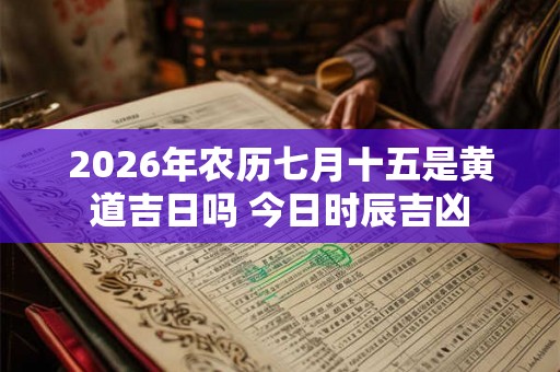 2026年农历七月十五是黄道吉日吗 今日时辰吉凶 2026年农历七月十五是黄道吉日吗 今日时辰吉凶