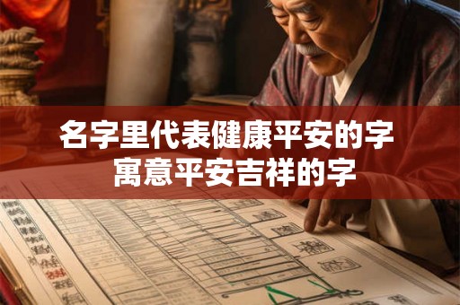 名字里代表健康平安的字  寓意平安吉祥的字