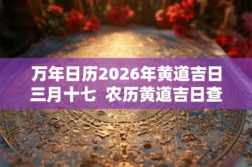 万年日历2026年黄道吉日三月十七 农历黄道吉日查询 万年日历2026年黄道吉日三月十七 农历黄道吉日查询