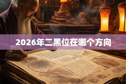 2026年二黑位在哪个方向