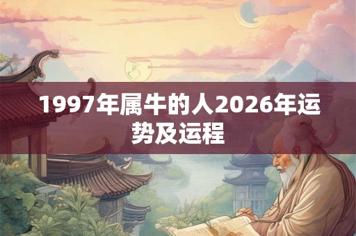 1997年属牛的人2026年运势及运程