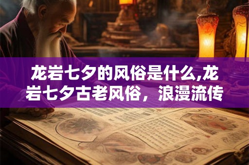 龙岩七夕的风俗是什么,龙岩七夕古老风俗，浪漫流传