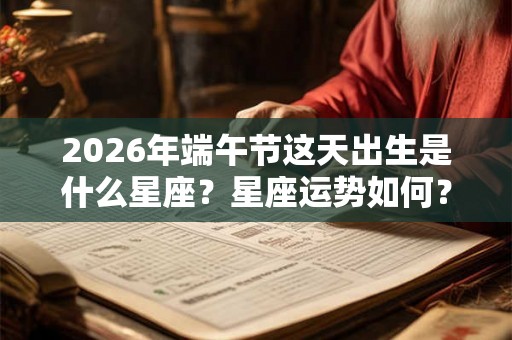 2026年端午节这天出生是什么星座?星座运势如何? 2026年端午节这天出生是什么星座?星座运势如何?
