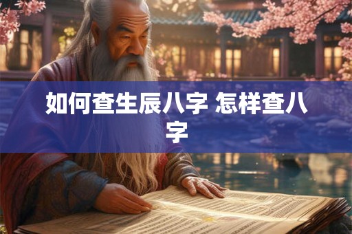 如何查生辰八字 怎样查八字