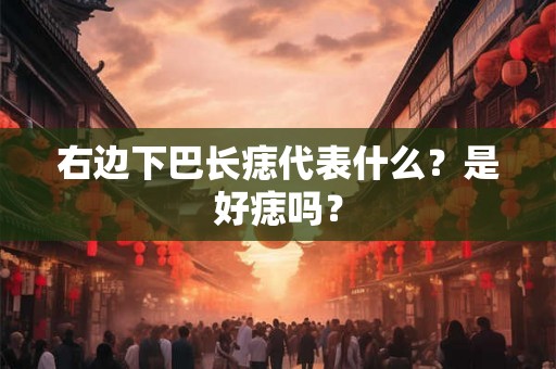 右边下巴长痣代表什么？是好痣吗？