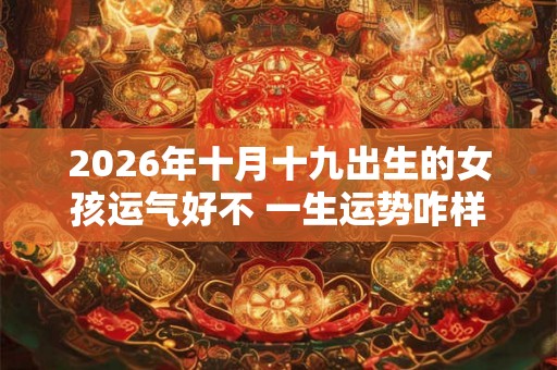 2026年十月十九出生的女孩运气好不 一生运势咋样