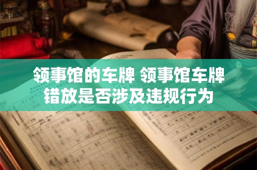 领事馆的车牌 领事馆车牌错放是否涉及违规行为