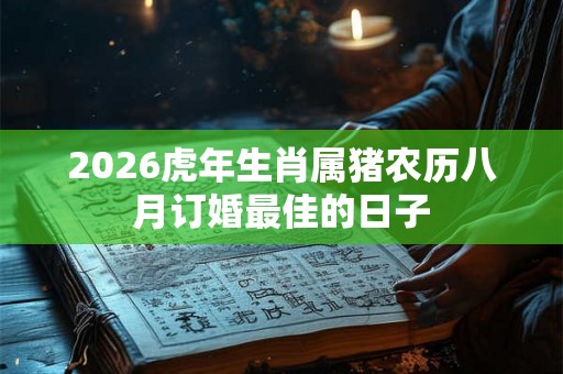 2026虎年生肖属猪农历八月订婚最佳的日子