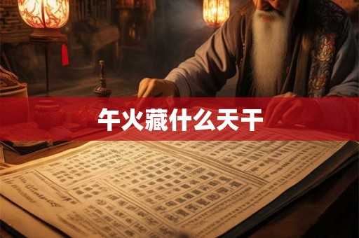 午火藏什么天干 午火藏什么天干