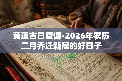 黄道吉日查询-2026年农历二月乔迁新居的好日子 黄道吉日查询-2026年农历二月乔迁新居的好日子