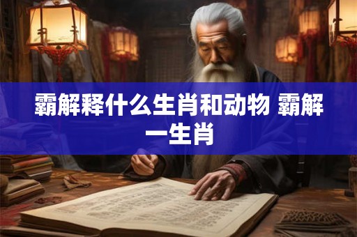 霸解释什么生肖和动物 霸解一生肖