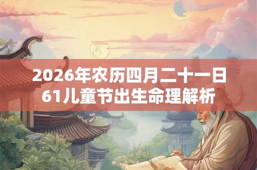 2026年农历四月二十一日61儿童节出生命理解析