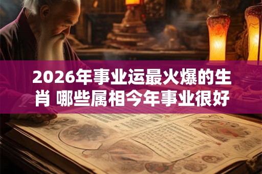 2026年事业运最火爆的生肖 哪些属相今年事业很好
