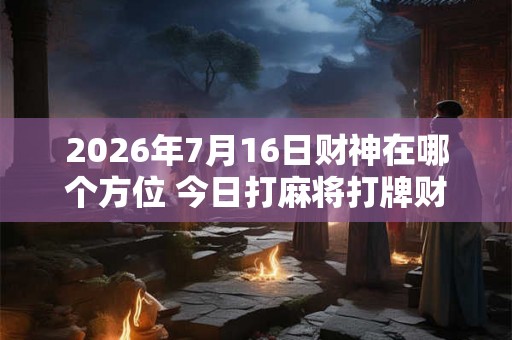 2026年7月16日财神在哪个方位 今日打麻将打牌财运方位