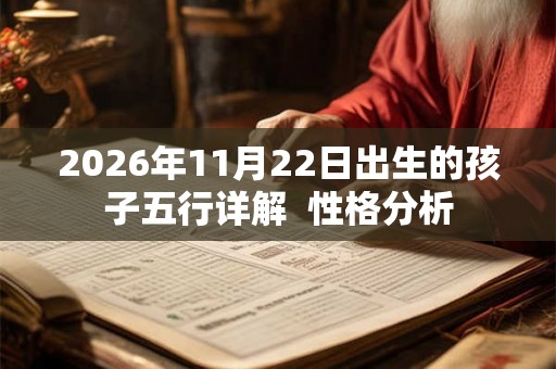 2026年11月22日出生的孩子五行详解  性格分析