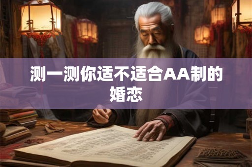 测一测你适不适合AA制的婚恋