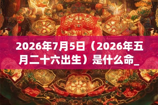 2026年7月5日（2026年五月二十六出生）是什么命_命运如何