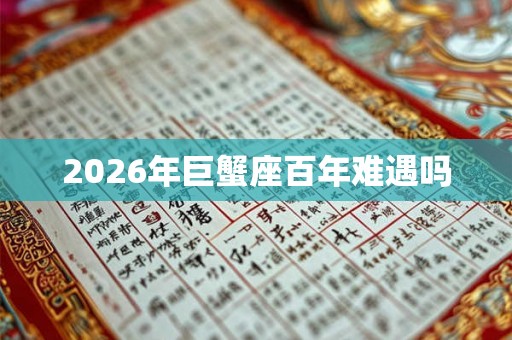 2026年巨蟹座百年难遇吗