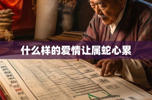 什么样的爱情让属蛇心累