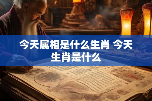 今天属相是什么生肖 今天生肖是什么