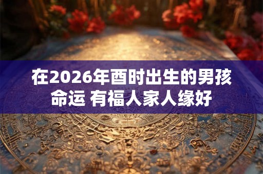 在2026年酉时出生的男孩命运 有福人家人缘好
