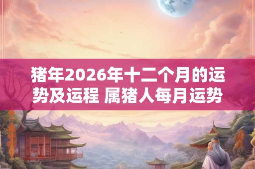 猪年2026年十二个月的运势及运程 属猪人每月运势