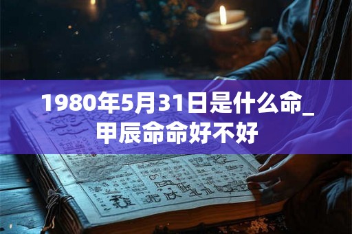 1980年5月31日是什么命_甲辰命命好不好