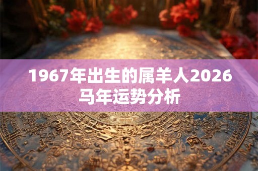 1967年出生的属羊人2026马年运势分析