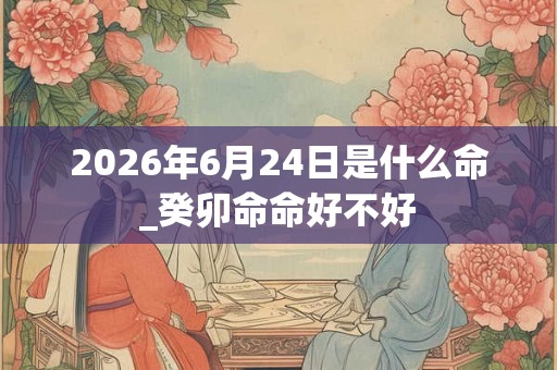 2026年6月24日是什么命_癸卯命命好不好