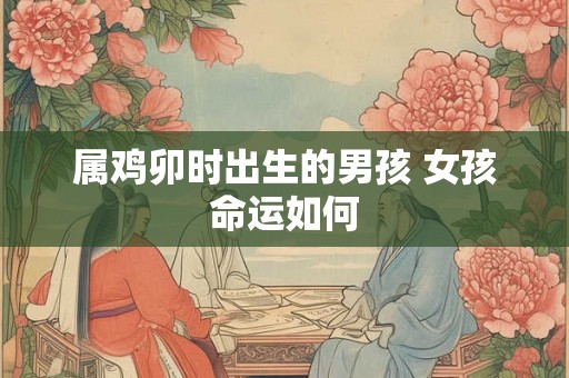 属鸡卯时出生的男孩 女孩命运如何
