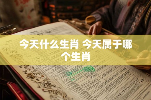 今天什么生肖 今天属于哪个生肖
