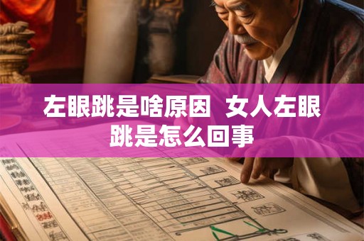 左眼跳是啥原因  女人左眼跳是怎么回事