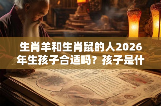 生肖羊和生肖鼠的人2026年生孩子合适吗？孩子是什么命？