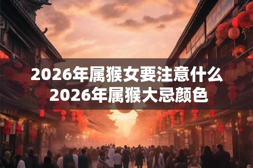 2026年属猴女要注意什么 2026年属猴大忌颜色