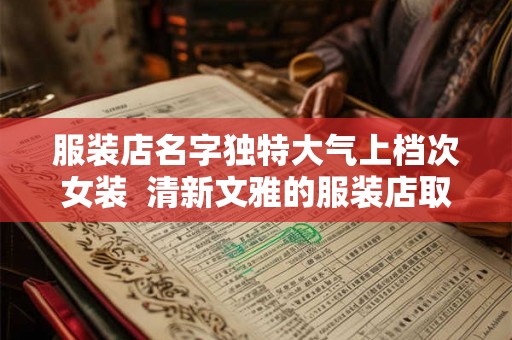 服装店名字独特大气上档次女装  清新文雅的服装店取名推荐