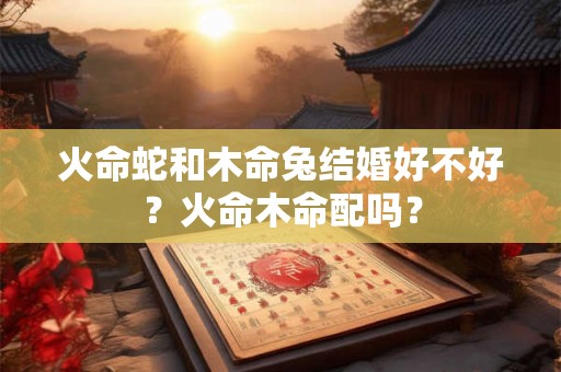 火命蛇和木命兔结婚好不好？火命木命配吗？