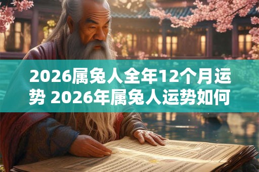 2026属兔人全年12个月运势 2026年属兔人运势如何