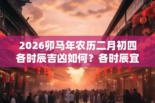 2026卯马年农历二月初四各时辰吉凶如何？各时辰宜忌什么？