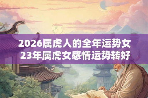 2026属虎人的全年运势女 23年属虎女感情运势转好