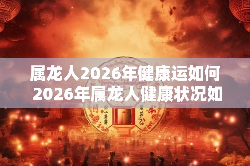 属龙人2026年健康运如何 2026年属龙人健康状况如何