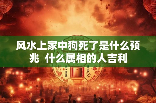风水上家中狗死了是什么预兆  什么属相的人吉利