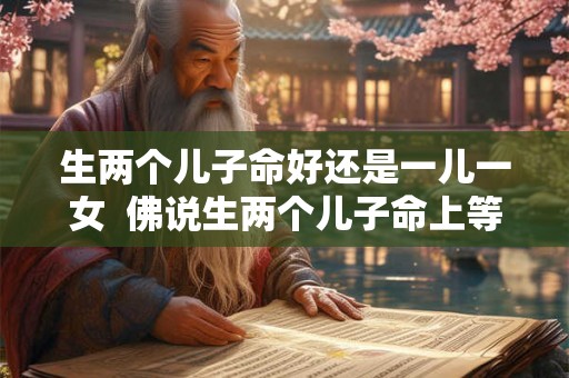 生两个儿子命好还是一儿一女  佛说生两个儿子命上等命