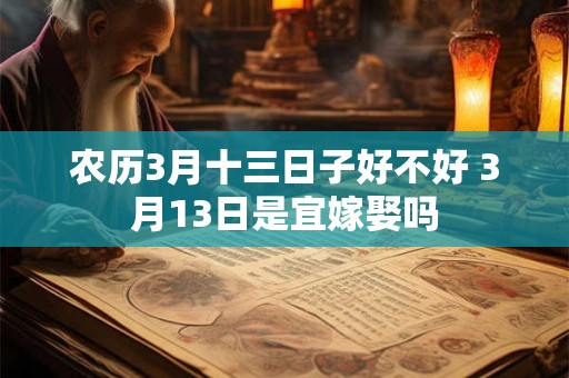 农历3月十三日子好不好 3月13日是宜嫁娶吗 农历3月十三日子好不好 3月13日是宜嫁娶吗