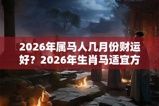 2026年属马人几月份财运好？2026年生肖马适宜方位