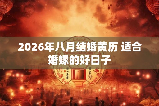 2026年八月结婚黄历 适合婚嫁的好日子