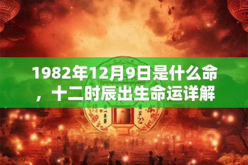 1982年12月9日是什么命,十二时辰出生命运详解 1982年12月9日是什么命,十二时辰出生命运详解